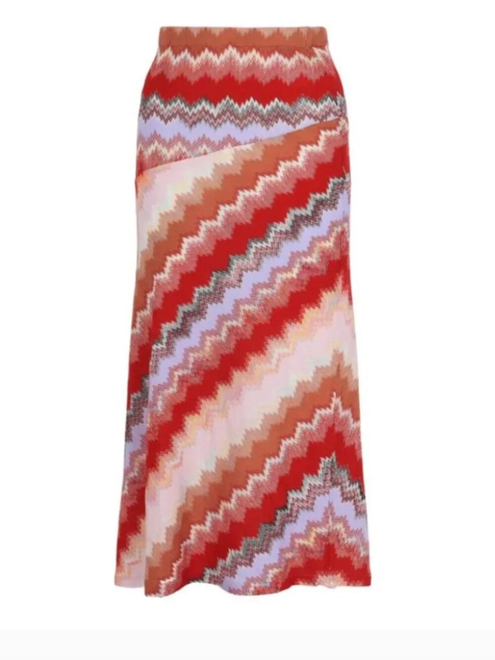 M Missoni Chevron Midi Skirt Wool  Viscose Made in Italy XL NWT $950